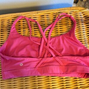 lululemon athletica Vibrant Pink Cross-Back energy size 12